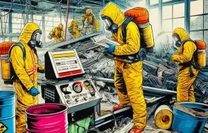 Image depicting OSHA Asbestos Awareness Training, showing materials and visuals related to identifying and handling asbestos, safety procedures, and regulatory compliance to prevent exposure and health risks