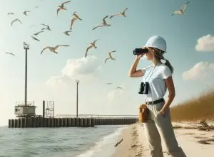 Piping Plover Monitor for Beach Construction